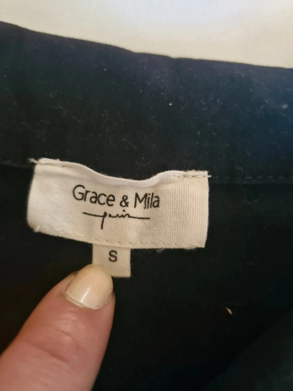 Mono negro de pantalones Grace & Mila "Dauphine" talla S con cinturón para atar – photo 3